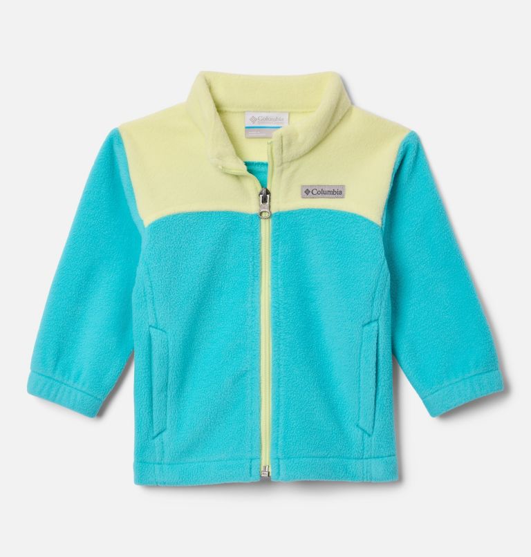 Infant Girls' Castle Dale Full Zip Fleece Jacket, Color: Geyser, Citron Haze, image 1