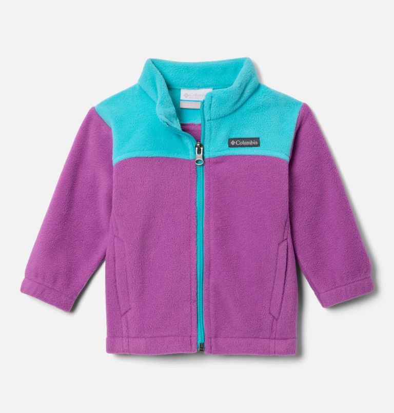 Infant Girls' Castle Dale Full Zip Fleece Jacket, Color: Razzle, Geyser, image 1