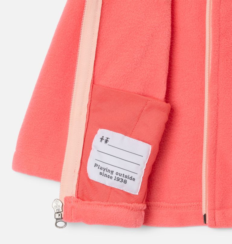 Infant Girls' Castle Dale Full Zip Fleece Jacket, Color: Blush Pink, Peach Blossom, image 3