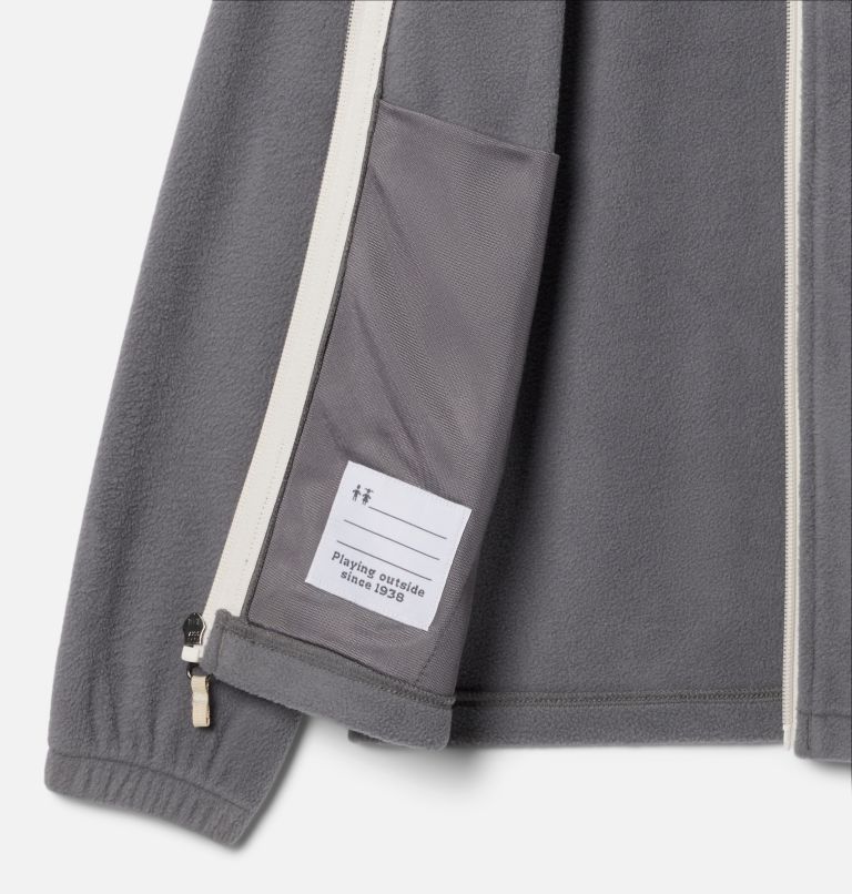 Boys' Castle Dale Full Zip Fleece Jacket, Color: City Grey, Chalk, image 3
