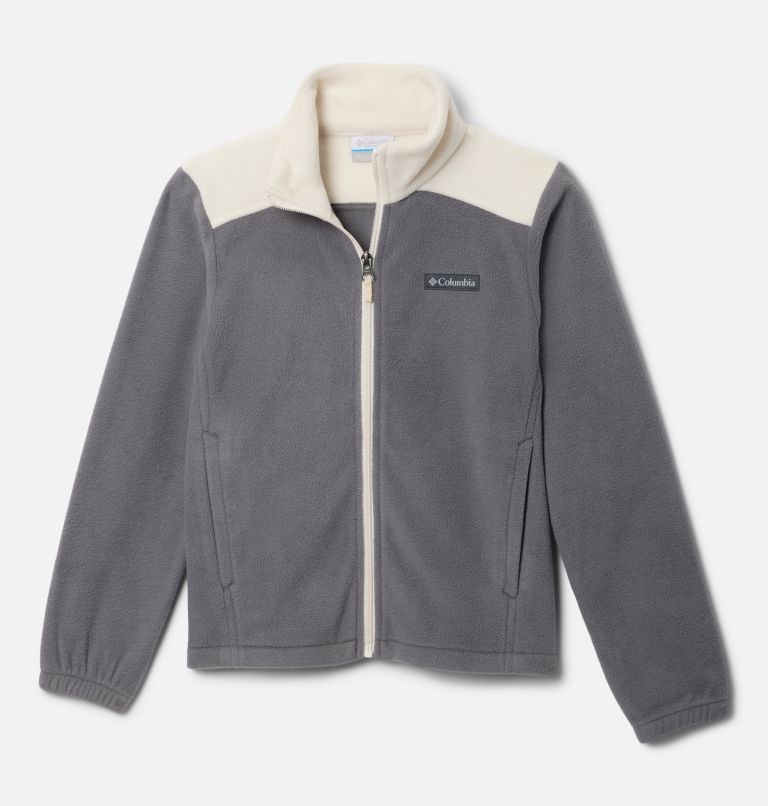 Boys' Castle Dale Full Zip Fleece Jacket, Color: City Grey, Chalk, image 1