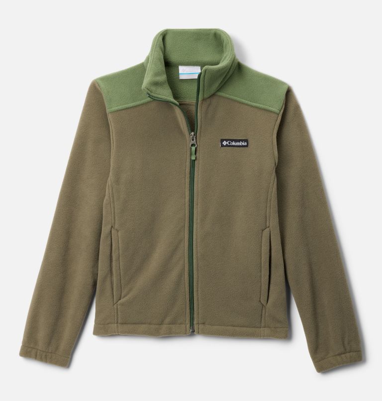 Boys' Castle Dale Full Zip Fleece Jacket, Color: Stone Green, Canteen, image 1
