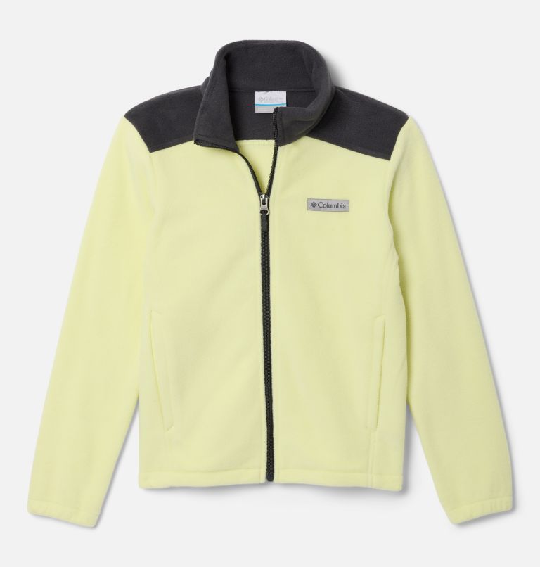 Boys' Castle Dale Full Zip Fleece Jacket, Color: Citron Haze, Shark, image 1
