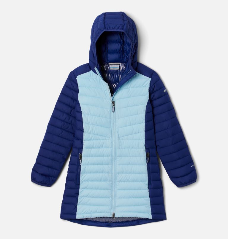 Girls' Slope Edge Mid Jacket, Color: Spring Blue, Dark Sapphire, image 1