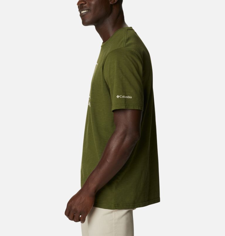 Men’s Break It Down Casual Organic Cotton T-Shirt, Color: Cilantro, Plant It Graphic, image 3