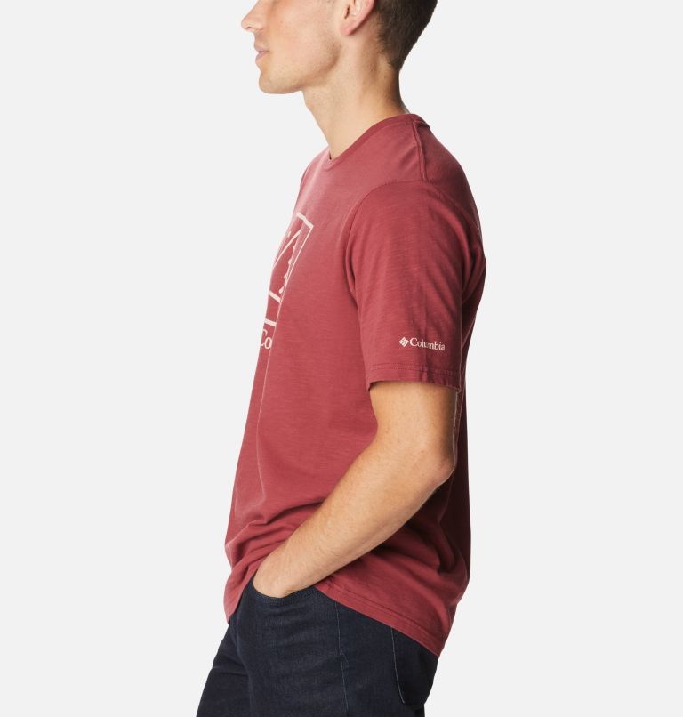 M Break it Down SS Tee | 619 | M, Color: Marsala Red, Plant It Graphic, image 3
