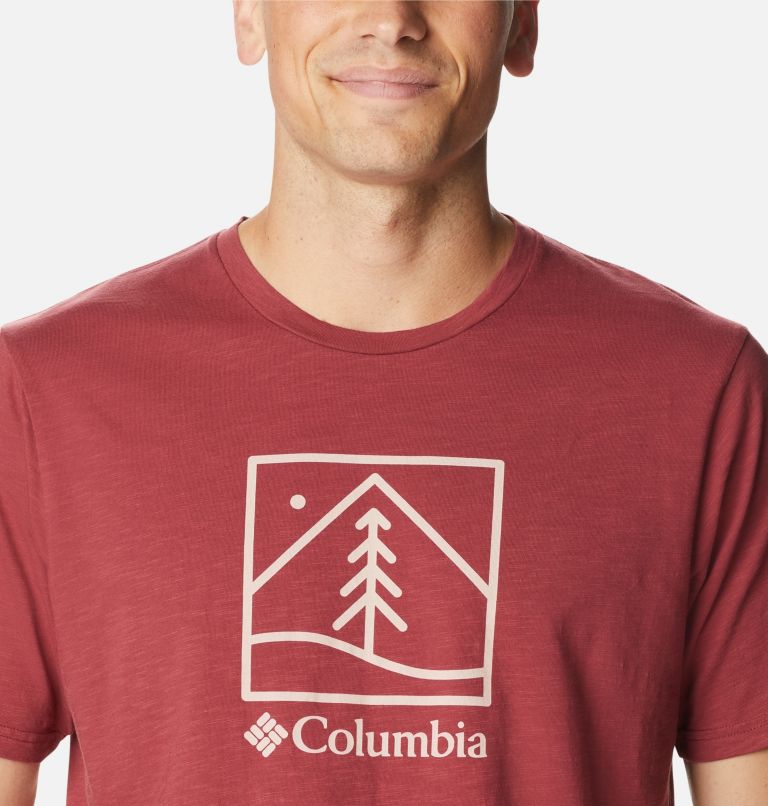 M Break it Down SS Tee | 619 | M, Color: Marsala Red, Plant It Graphic, image 4