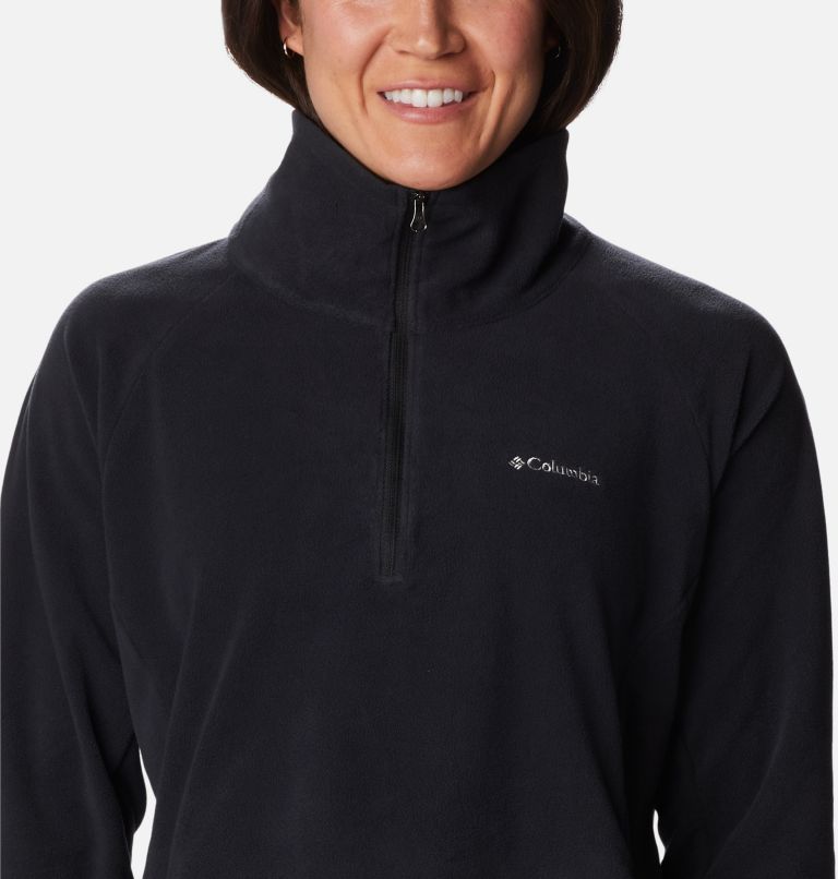 Women's Glacial Cropped Fleece Pullover II, Color: Black