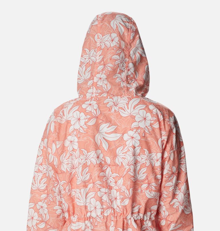 Women's Little Fields Printed Long Jacket, Color: Coral Reef Lakeshore Floral Print, image 6