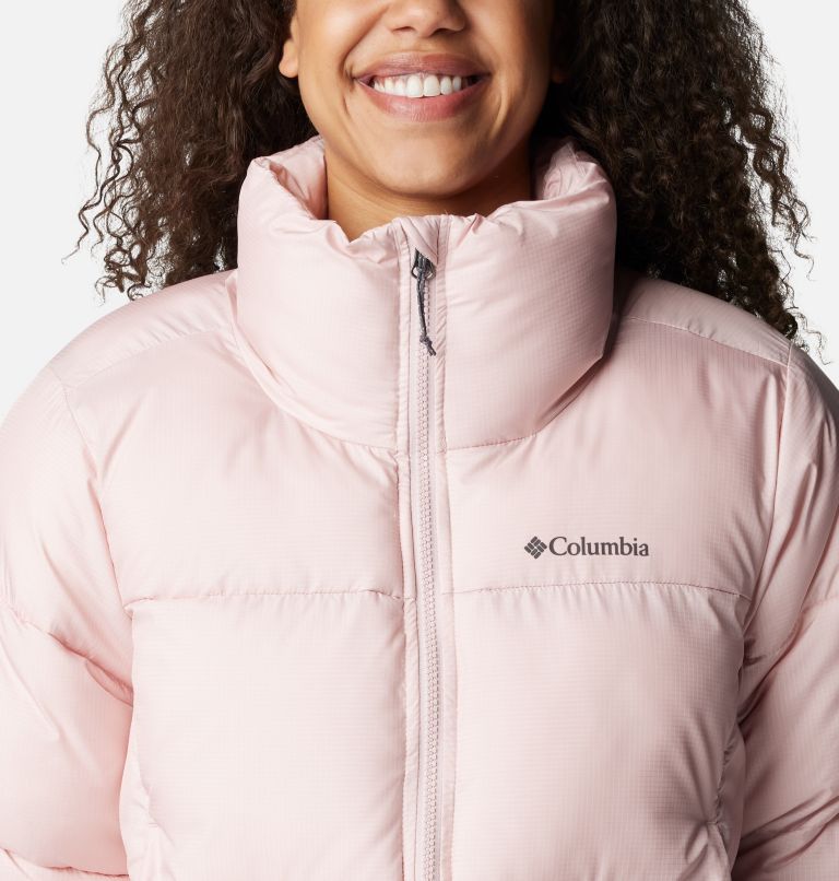 Columbia pink store puffer jacket