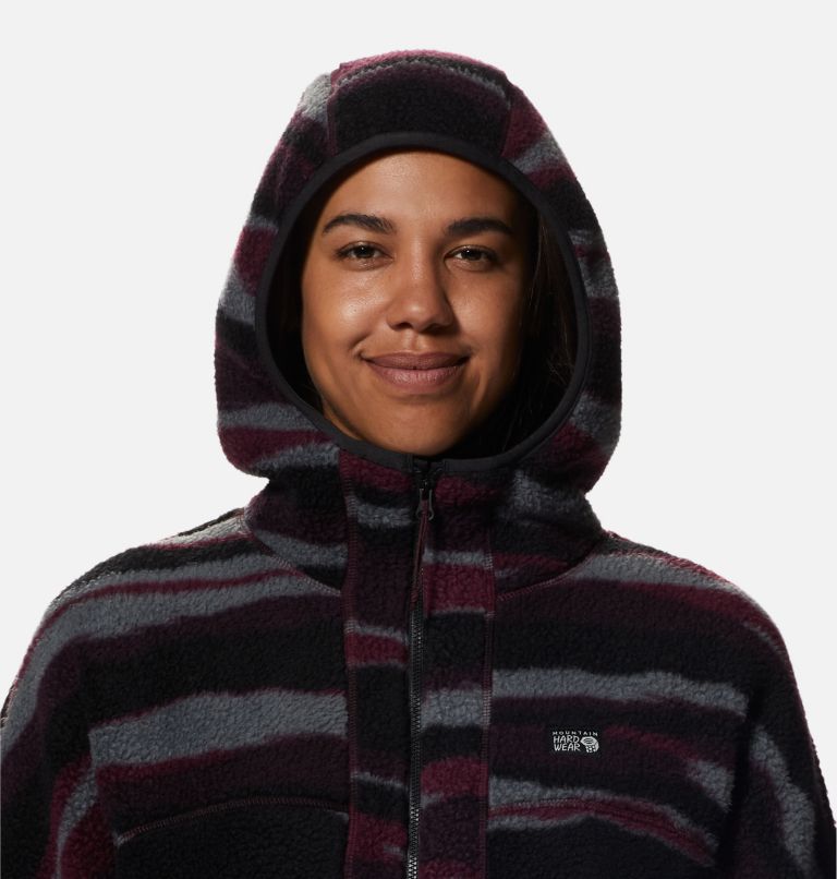 Thumbnail: HiCamp Fleece Full Zip Hoody | 604 | S, Color: Cocoa Red Landscape Print, image 4