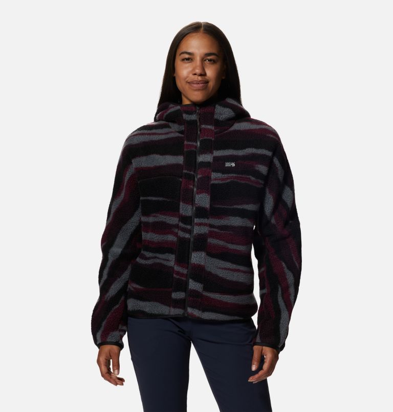 Thumbnail: HiCamp Fleece Full Zip Hoody | 604 | S, Color: Cocoa Red Landscape Print, image 1