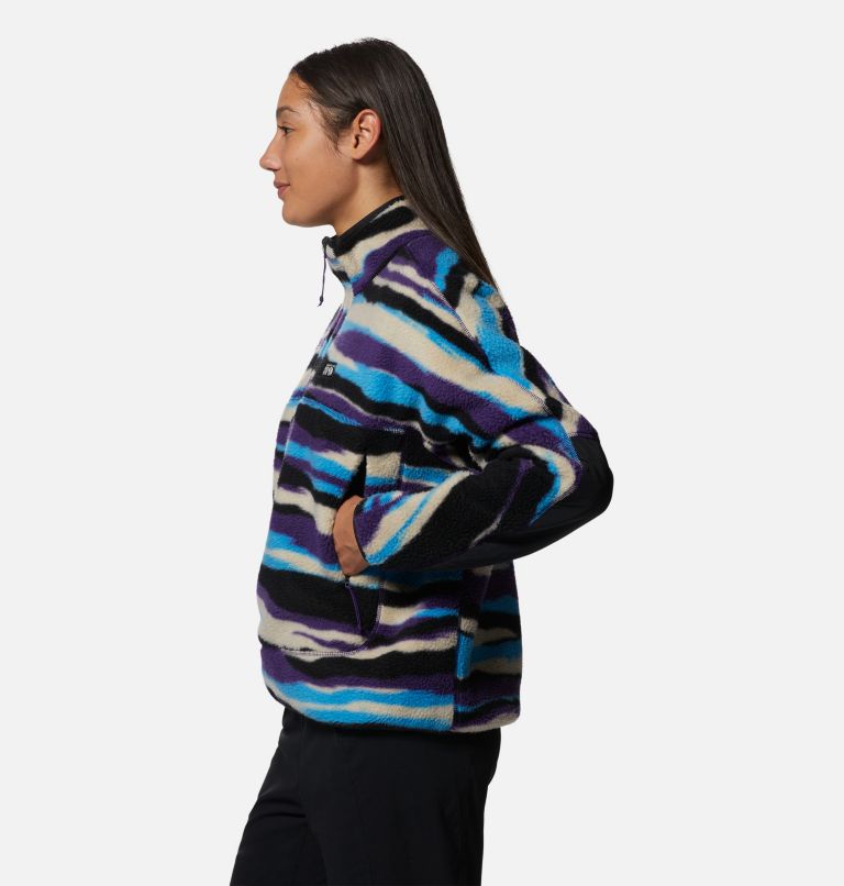 Women's HiCamp Fleece Pullover, Color: Zodiac Landscape Print, image 3