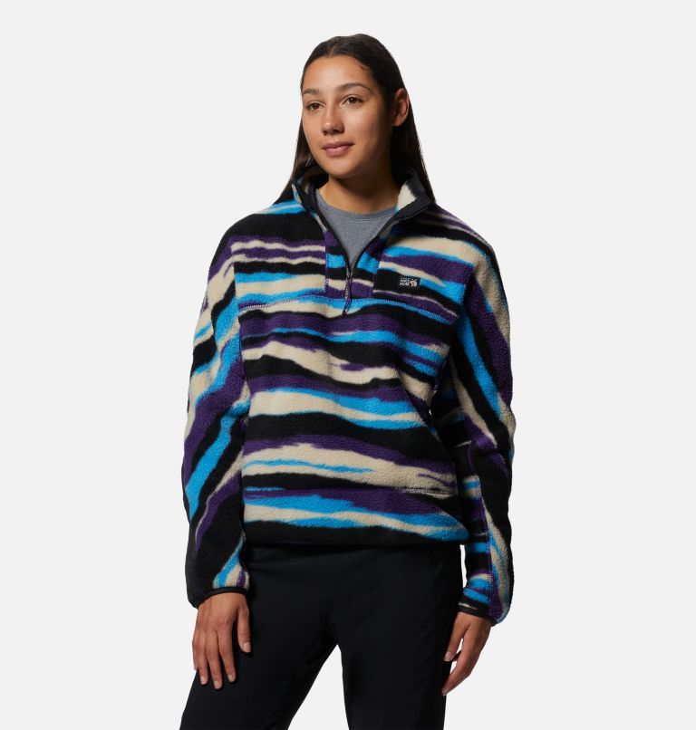 Thumbnail: Women's HiCamp Fleece Pullover, Color: Zodiac Landscape Print, image 5