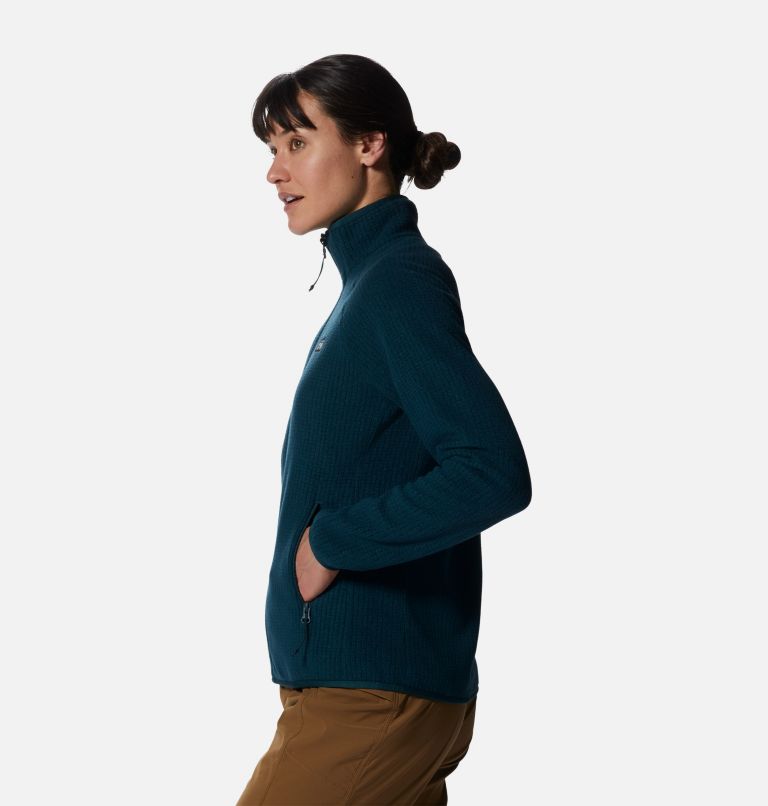 Women's Explore Fleece Jacket, Color: Dark Marsh, image 3