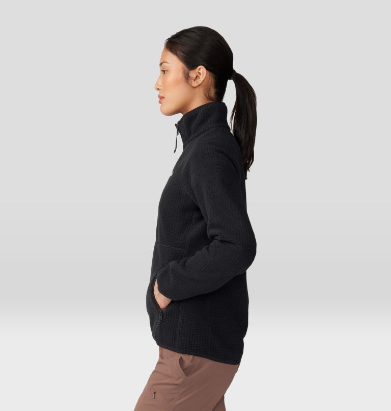 Women's Explore Fleece Half Zip, Color: Black, image 3
