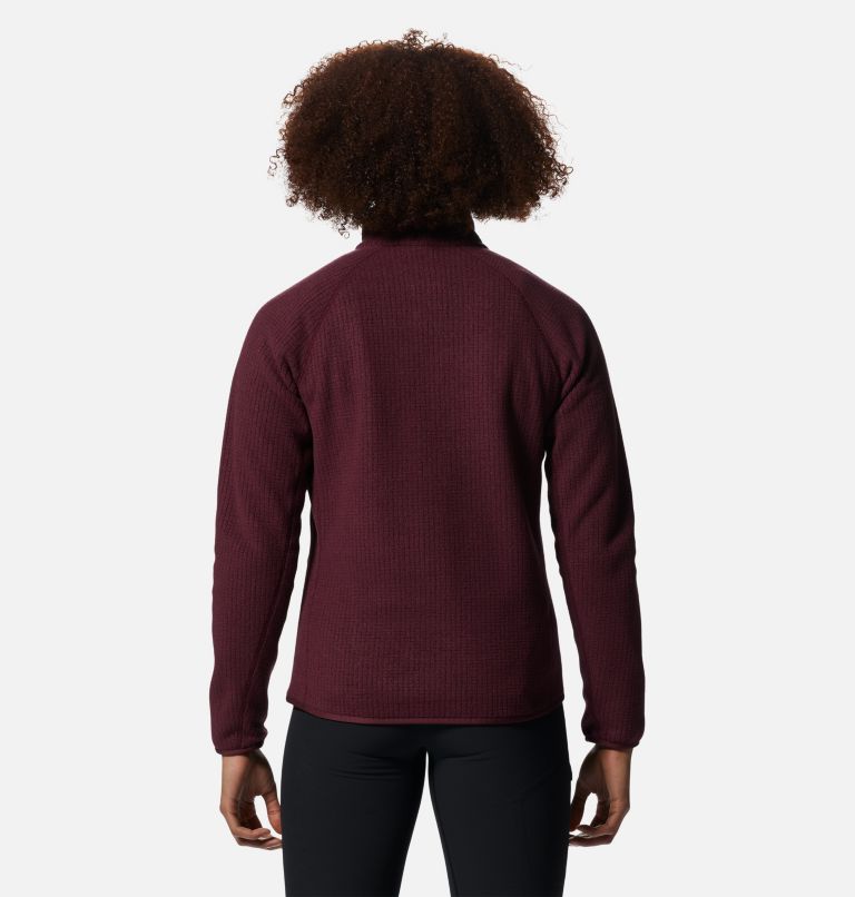Women's Explore Fleece Half Zip, Color: Cocoa Red, image 2