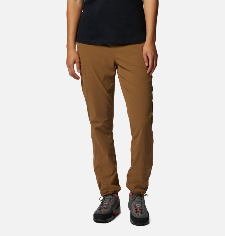 Pantalon taille haute doublé Dynama Femme, Color: Corozo Nut, image 8