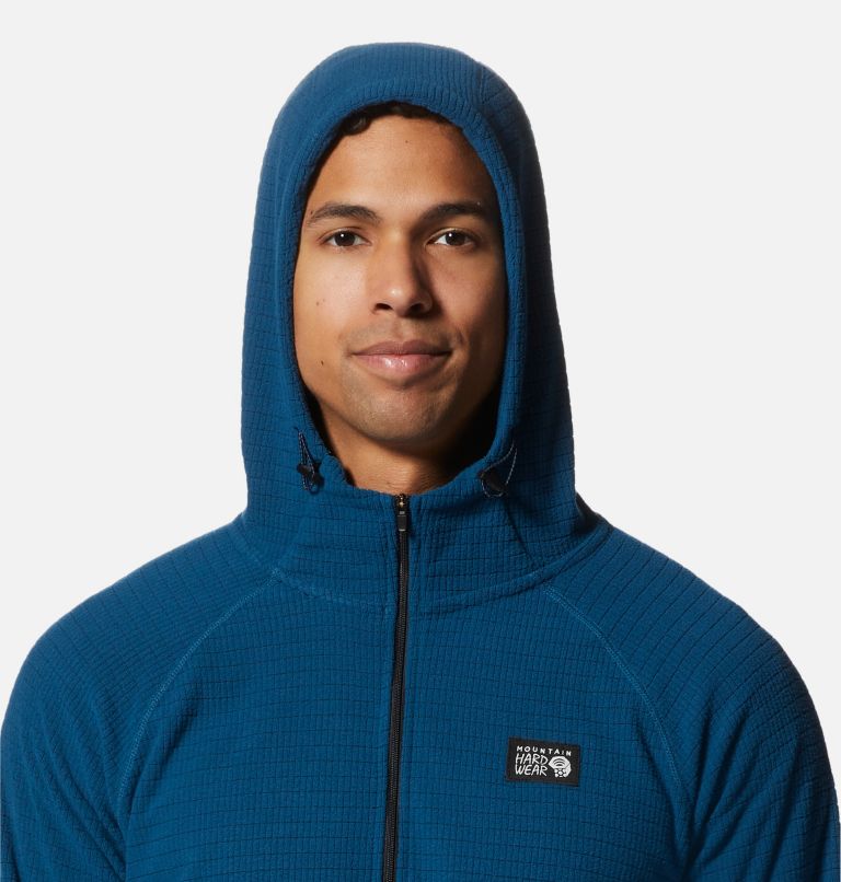 Men's Summit Grid Hoody, Color: Dark Caspian, image 4