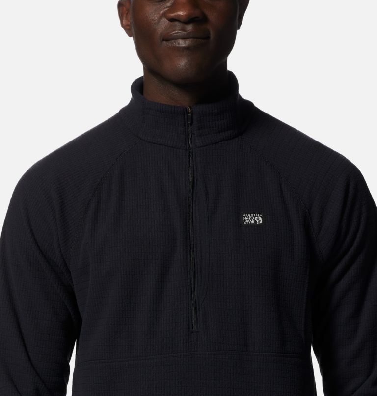 Men's Summit Grid Half Zip, Color: Black, image 4