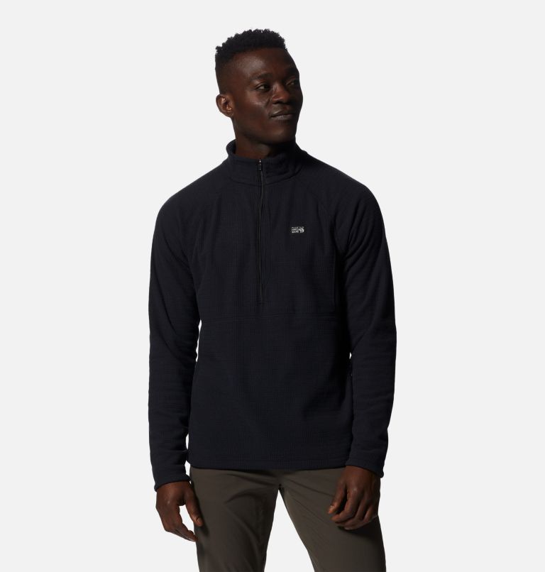 Men's Summit Grid Half Zip, Color: Black, image 1