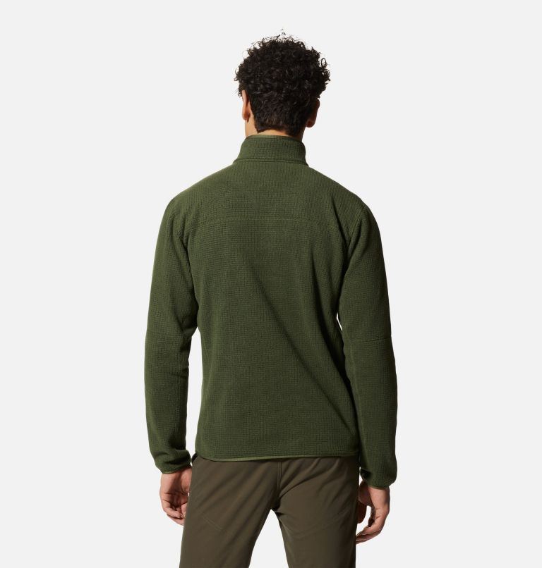 Men's Explore Fleece Jacket, Color: Surplus Green, image 2