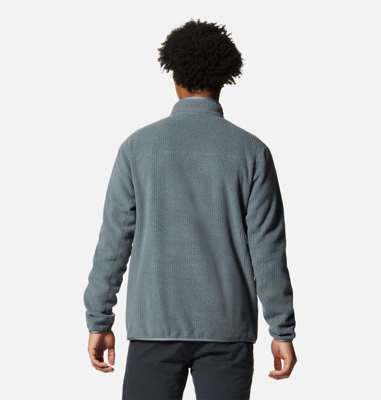 Thumbnail: Men's Explore Fleece Half Zip, Color: Foil Grey, image 2