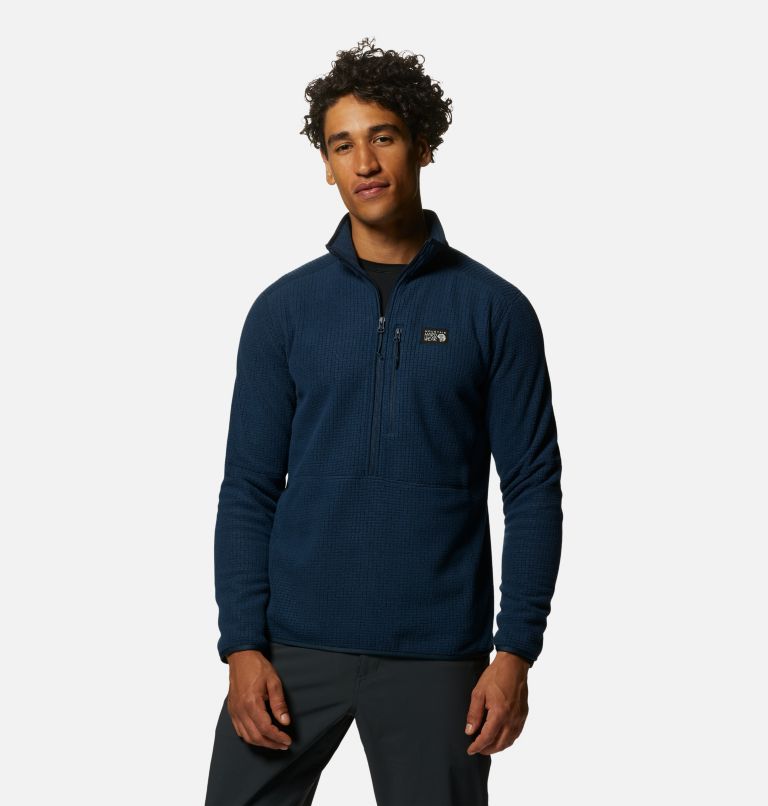 Thumbnail: Men's Explore Fleece Half Zip, Color: Hardwear Navy, image 5