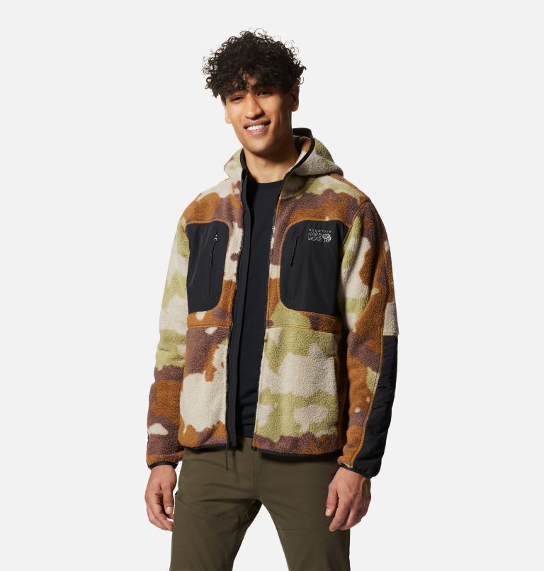 Men's HiCamp Fleece Hoody, Color: Corozo Nut Pines Camo, image 6