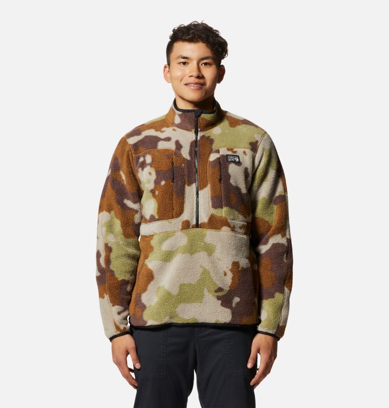 Mountain Hardwear HiCamp Fleece Pullover - Men's Corozo Nut Pines Camo, XXL