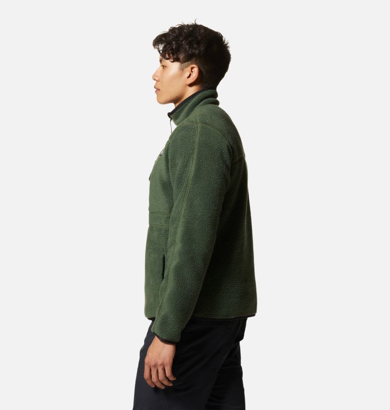 Thumbnail: Men's HiCamp Fleece Pullover, Color: Surplus Green, image 3