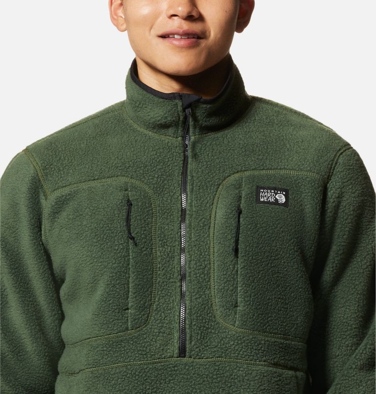 Thumbnail: Men's HiCamp Fleece Pullover, Color: Surplus Green, image 4