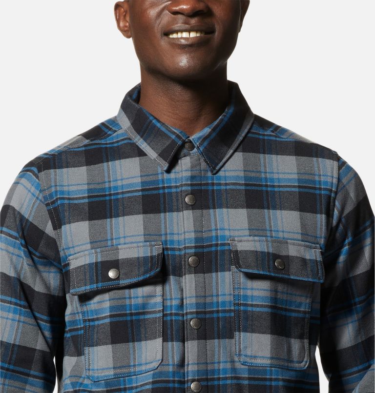 Thumbnail: Outpost Long Sleeve Lined Shirt | 056 | S, Color: Foil Grey Hot Spring Plaid, image 4