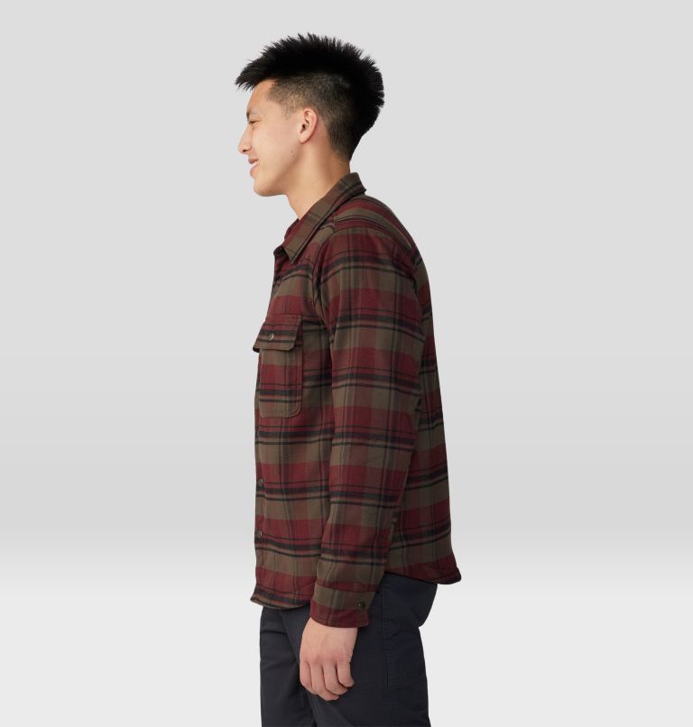 Men's Outpost Long Sleeve Lined Shirt, Color: Ridgeline Hot Spring Plaid, image 3