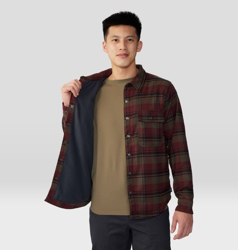 Men's Outpost Long Sleeve Lined Shirt, Color: Ridgeline Hot Spring Plaid, image 5