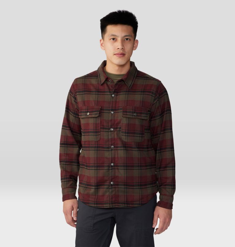Men's Outpost Long Sleeve Lined Shirt, Color: Ridgeline Hot Spring Plaid, image 6
