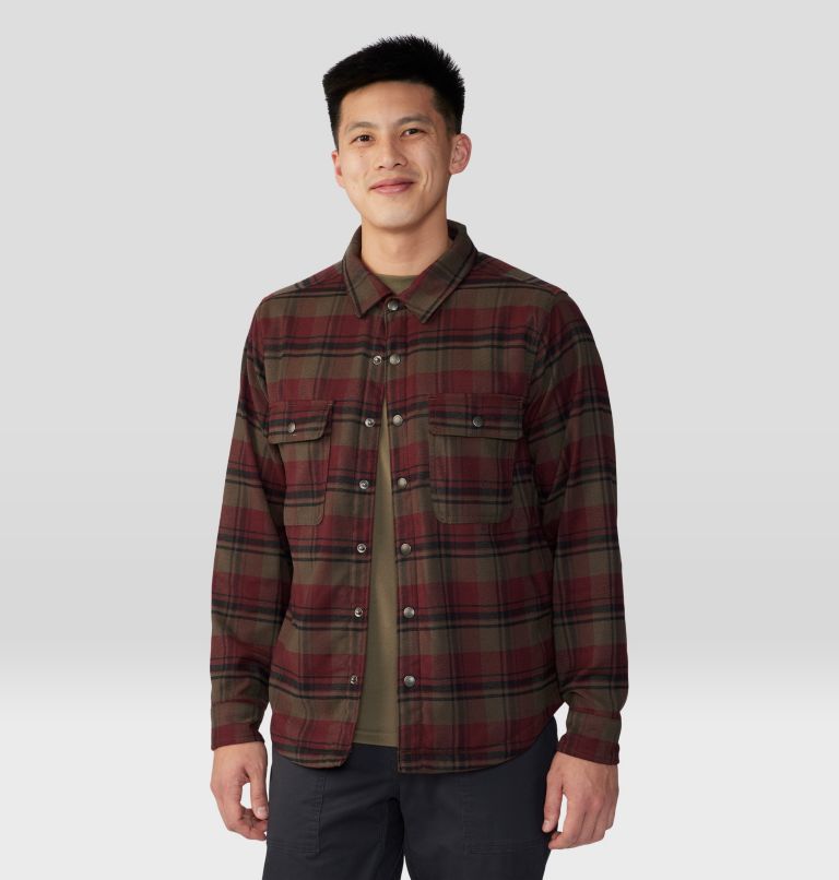 Men's Outpost Long Sleeve Lined Shirt, Color: Ridgeline Hot Spring Plaid, image 8