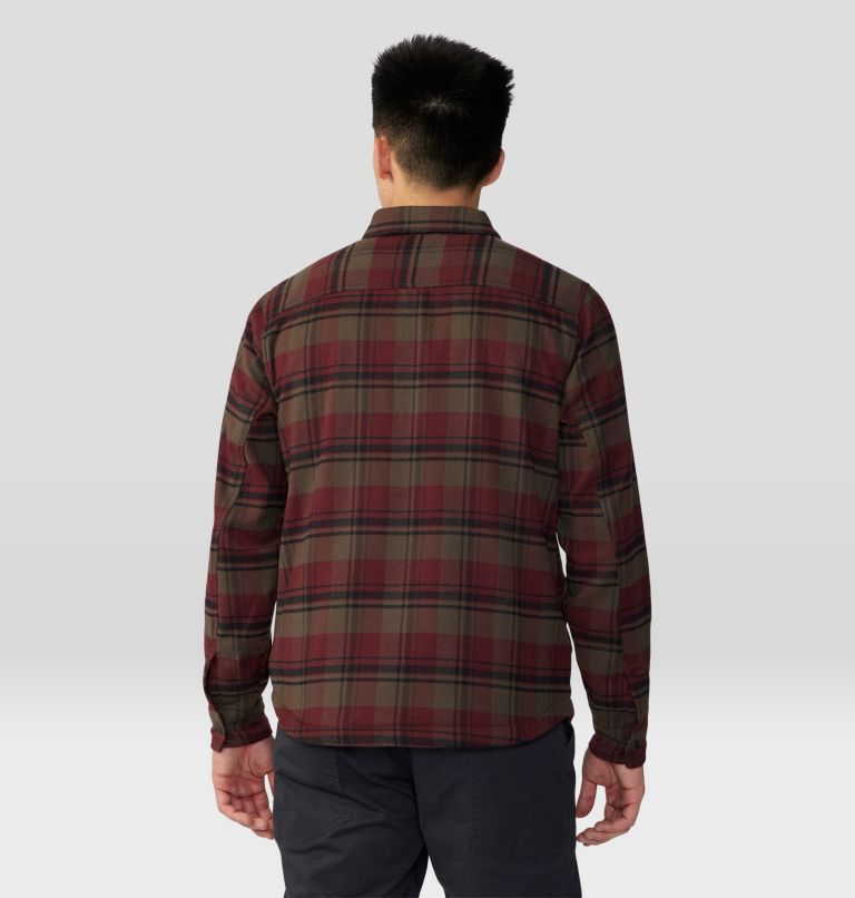 Men's Outpost Long Sleeve Lined Shirt, Color: Ridgeline Hot Spring Plaid, image 2