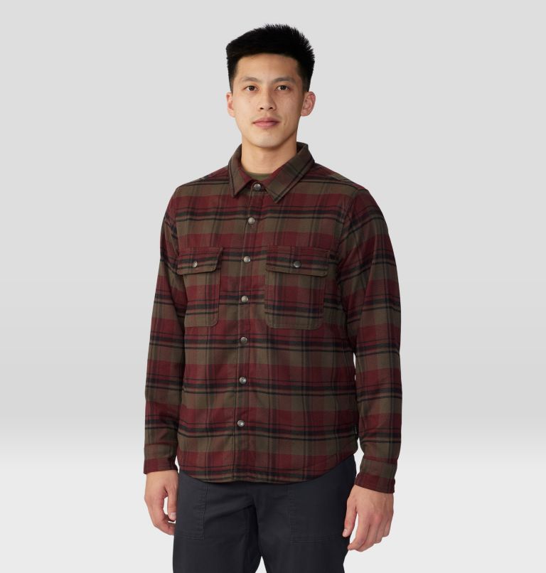 Men's Outpost Long Sleeve Lined Shirt, Color: Ridgeline Hot Spring Plaid, image 1
