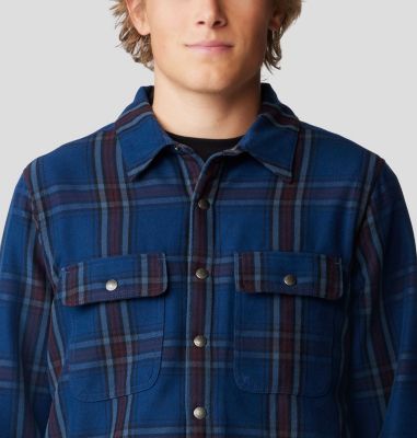 Men's Outpost Long Sleeve Lined Shirt, Color: Outer Dark Highball Plaid, image 12