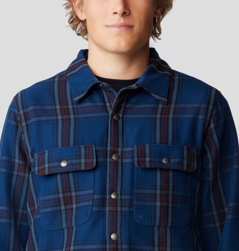 Men's Outpost Long Sleeve Lined Shirt, Color: Outer Dark Highball Plaid, image 4