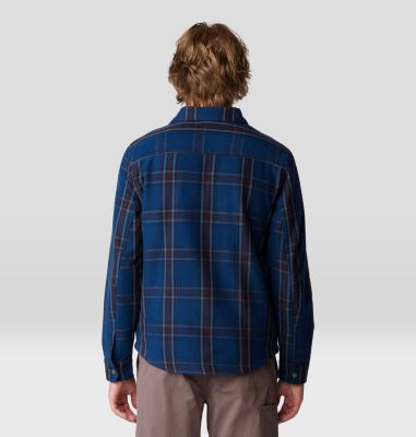 Men's Outpost Long Sleeve Lined Shirt, Color: Outer Dark Highball Plaid, image 10