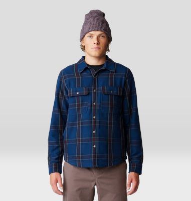 Men's Outpost Long Sleeve Lined Shirt, Color: Outer Dark Highball Plaid, image 9