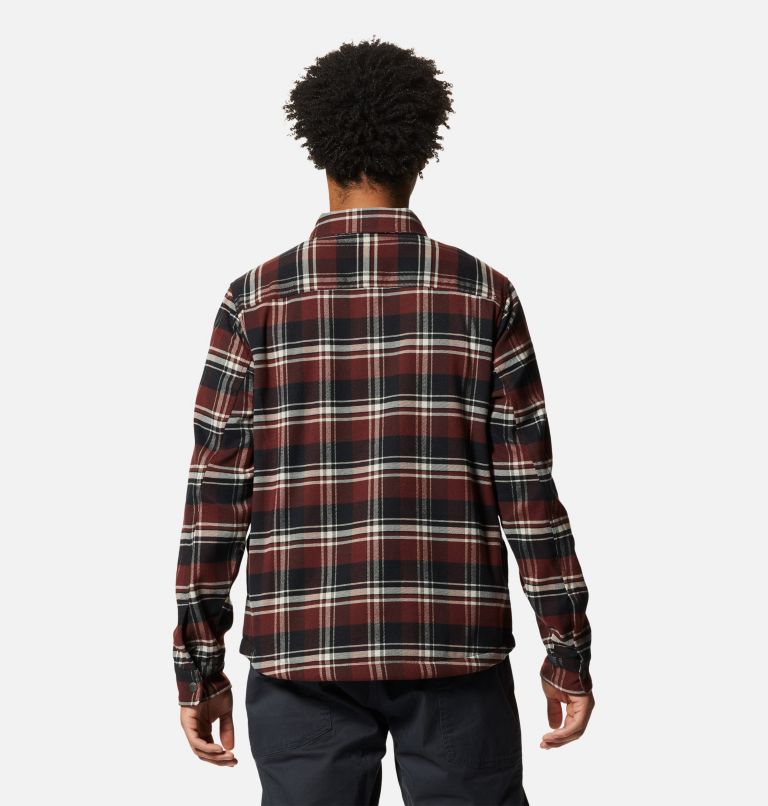 Men's Outpost Long Sleeve Lined Shirt, Color: Washed Raisin Hot Spring Plaid, image 2