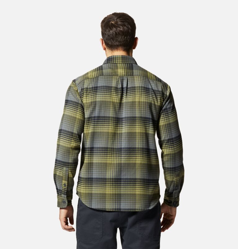 Men's Outpost Long Sleeve Shirt, Color: Surplus Green Glass House Plaid, image 2