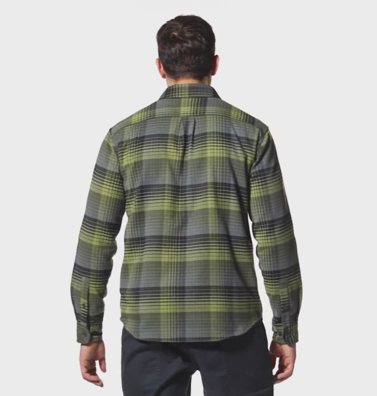 Men's Outpost Long Sleeve Shirt, Color: Surplus Green Glass House Plaid