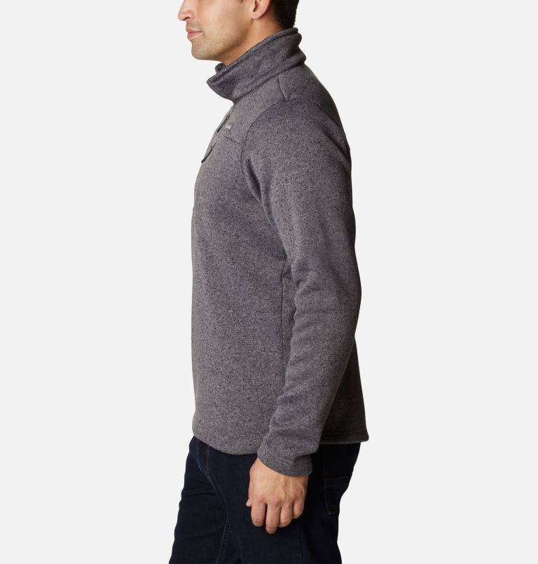 Thumbnail: Men's Hatchet Hill Half Zip Sweater Fleece Pullover, Color: City Grey Heather, image 3