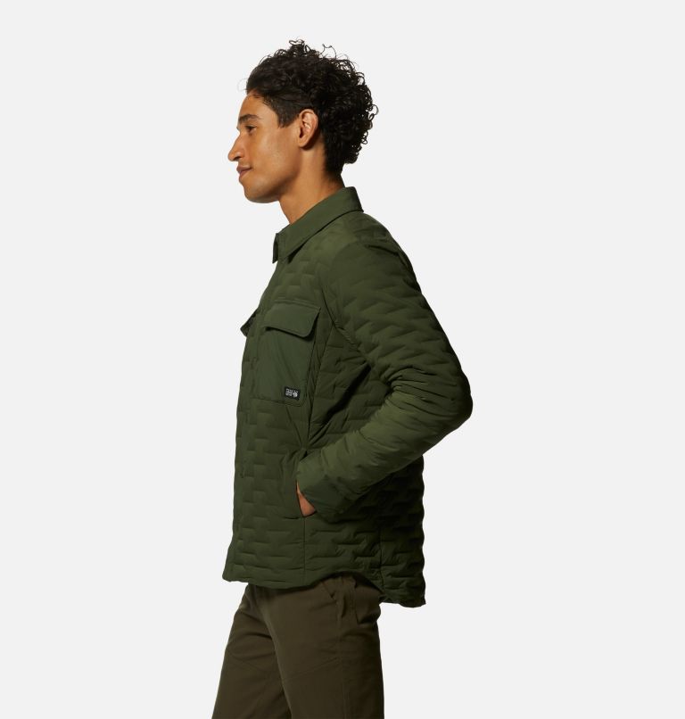 Manteau-chemise Stretchdown Light Homme, Color: Surplus Green, image 3