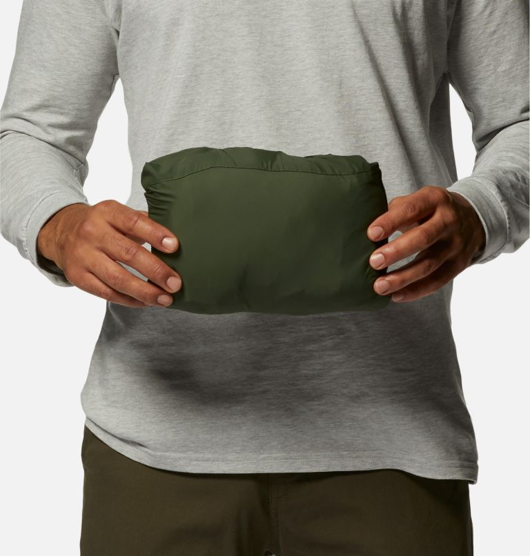 Thumbnail: Men's Stretchdown Light Shacket, Color: Surplus Green, image 6