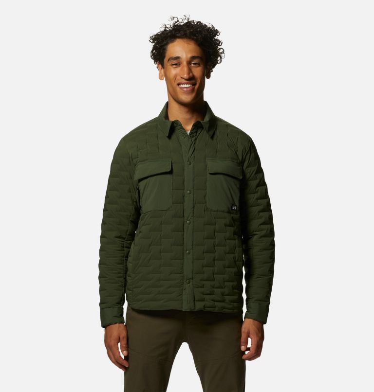 Manteau-chemise Stretchdown Light Homme, Color: Surplus Green, image 7